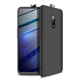 For OPPO Realme X Ultra Slim PC Back Cover Non-slip Shockproof 360 Degree Full Protective Case Silver black silver