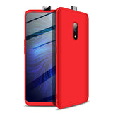 For OPPO Realme X Ultra Slim PC Back Cover Non-slip Shockproof 360 Degree Full Protective Case Silver black silver