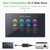 Type C & Micro USB Male to HDMI Female Adapter Cable for Cellphone Tablet TV