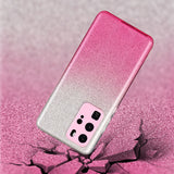 for HUAWEI P20 LITE/P30 LITE/P40 LITE/Nova6SE/Nova 7i Phone Case Gradient Color Glitter Powder Phone Cover with Airbag Bracket Pink