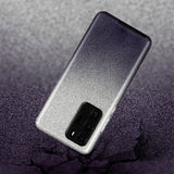 for HUAWEI P20 LITE/P30 LITE/P40 LITE/Nova6SE/Nova 7i Phone Case Gradient Color Glitter Powder Phone Cover with Airbag Bracket black