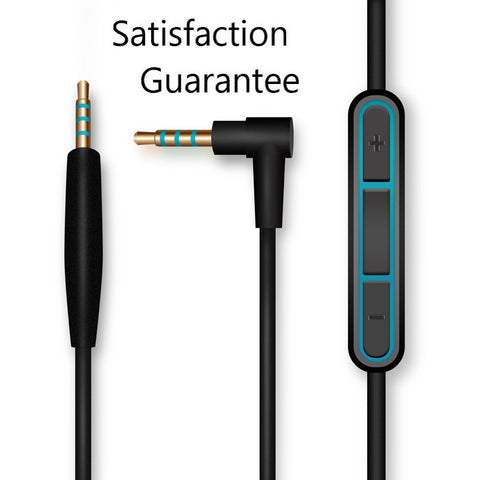Replacement Audio Cable Wire Cord with Mic for BOSE QuietComfort 25 QC25 Headphones black