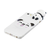 For iPhone 5/5S/SE 3D Cartoon Lovely Coloured Painted Soft TPU Back Cover Non-slip Shockproof Full Protective Case Love unicorn