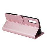 For Samsung A70 Wallet-type PU Leather Protective Phone Case with Buckle & 3 Card Position Rose gold