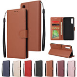 For Samsung A70 Wallet-type PU Leather Protective Phone Case with Buckle & 3 Card Position blue