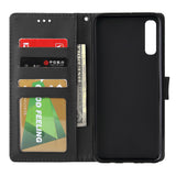 For Samsung A70 Wallet-type PU Leather Protective Phone Case with Buckle & 3 Card Position black