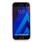for Samsung A5 2017 Cute Candy Color Matte TPU Anti-scratch Non-slip Protective Cover Back Case dark pink
