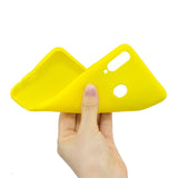 For Samsung A10S A20S Shockproof TPU Back Cover Soft Candy Color Frosted Surface Mobile Phone Case yellow