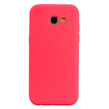 for Samsung A5 2017 Cute Candy Color Matte TPU Anti-scratch Non-slip Protective Cover Back Case red