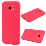 for Samsung A5 2017 Cute Candy Color Matte TPU Anti-scratch Non-slip Protective Cover Back Case red