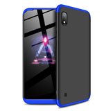 For Samsung A10 Ultra Slim PC Back Cover Non-slip Shockproof 360 Degree Full Protective Case Blue black blue