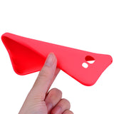 for Samsung A5 2017 Cute Candy Color Matte TPU Anti-scratch Non-slip Protective Cover Back Case red