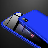 For Samsung A10 Ultra Slim PC Back Cover Non-slip Shockproof 360 Degree Full Protective Case blue