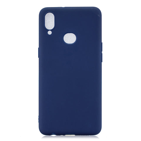 For Samsung A10S A20S Shockproof TPU Back Cover Soft Candy Color Frosted Surface Mobile Phone Case Navy